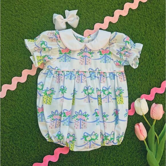 TBBC Holly Day Bubble Every Day is a Gift Palm Beach Pink Worth Ave White 2T NWT - Picture 2 of 5